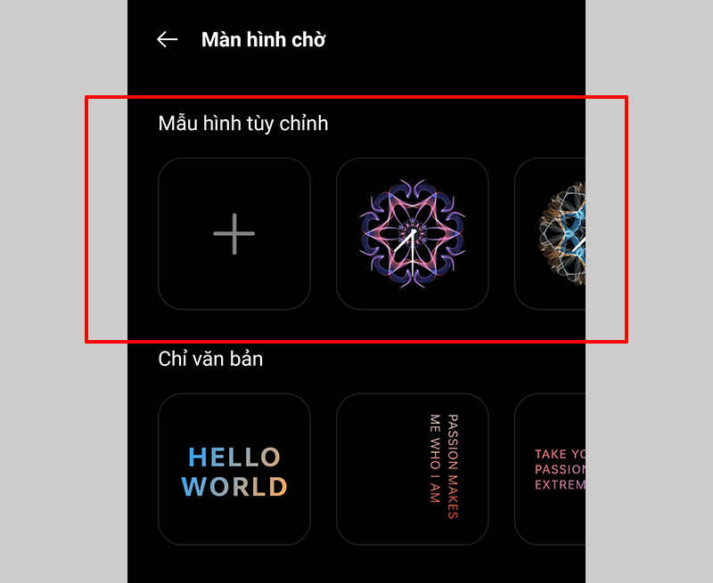 Mẫu h&igrave;nh t&ugrave;y chỉnh